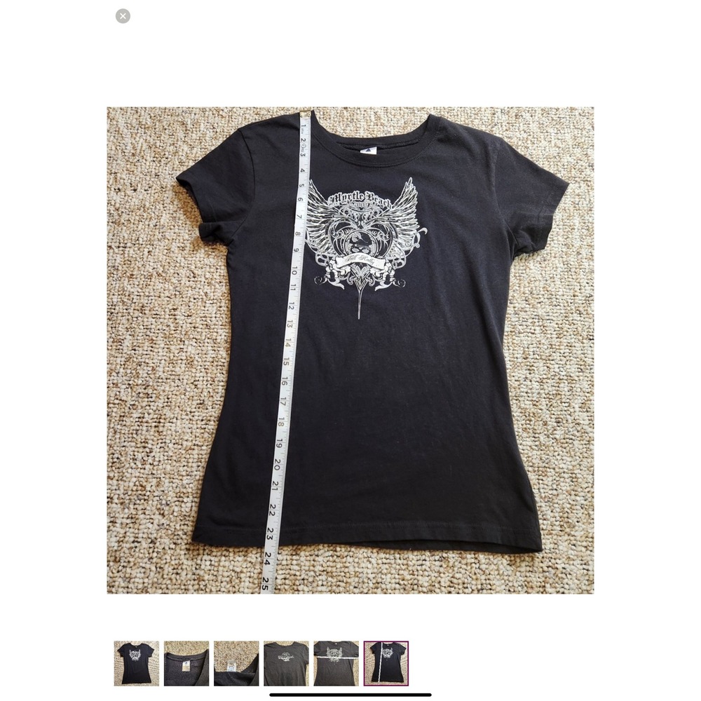 Myrtle Beach 2008‎ Fall Rally Bikercore Graphic Tee Black S/S Women's Size L - Picture 6 of 6